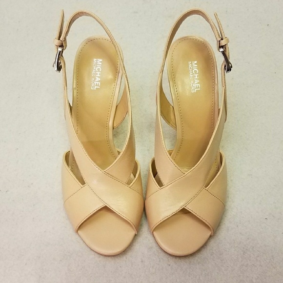 Michael Kors Beige Slingback Stilleto Sandals - Picture 3 of 9